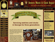 Tablet Screenshot of bowerswatchandclockrepair.com